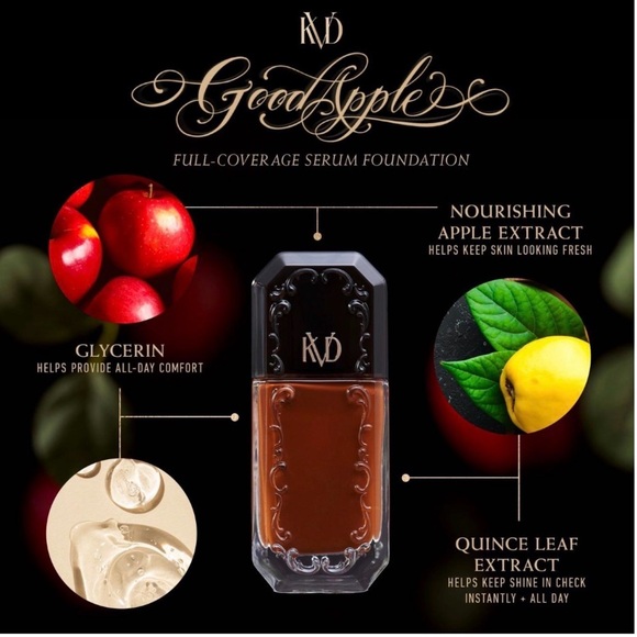 NEW KVD Good Apple Foundation - Full Coverage Serum Foundation- 039 Medium​ - Picture 8 of 8